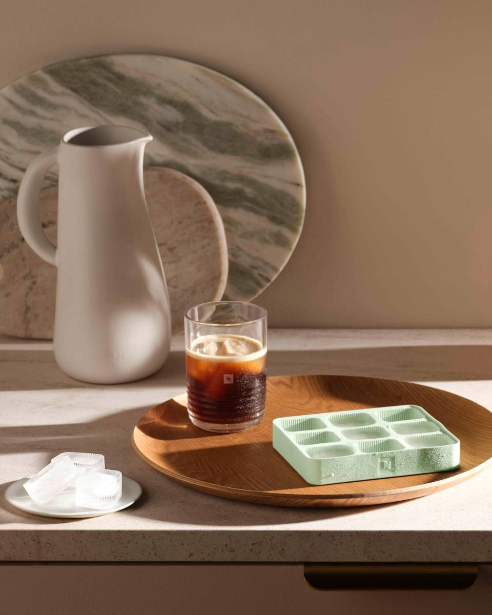 The limited-edition Nespresso Ice Cube Tray in Aquamarine.